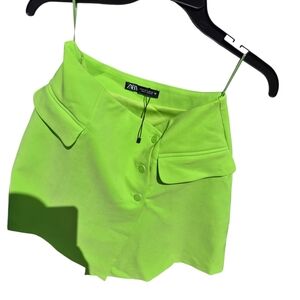 Zara Neon Green Women's Shorts